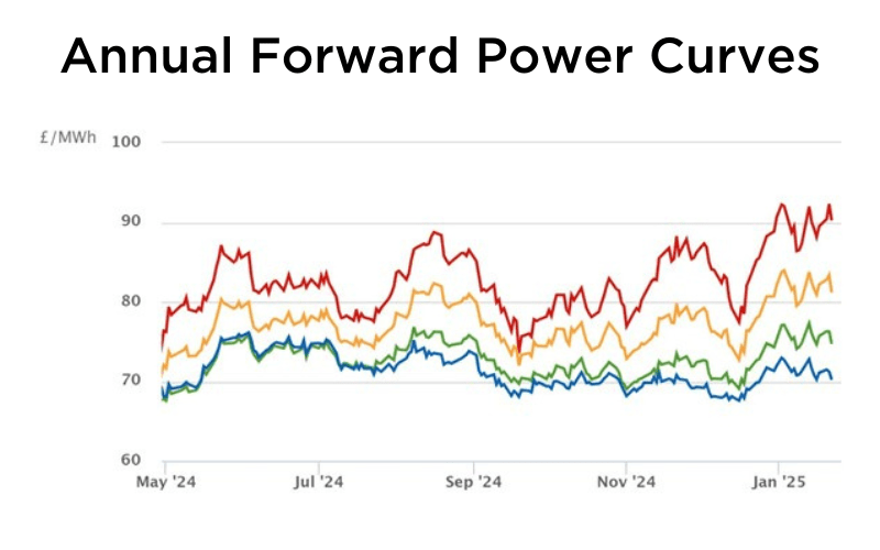 Annual Forward Power Curves January 2025