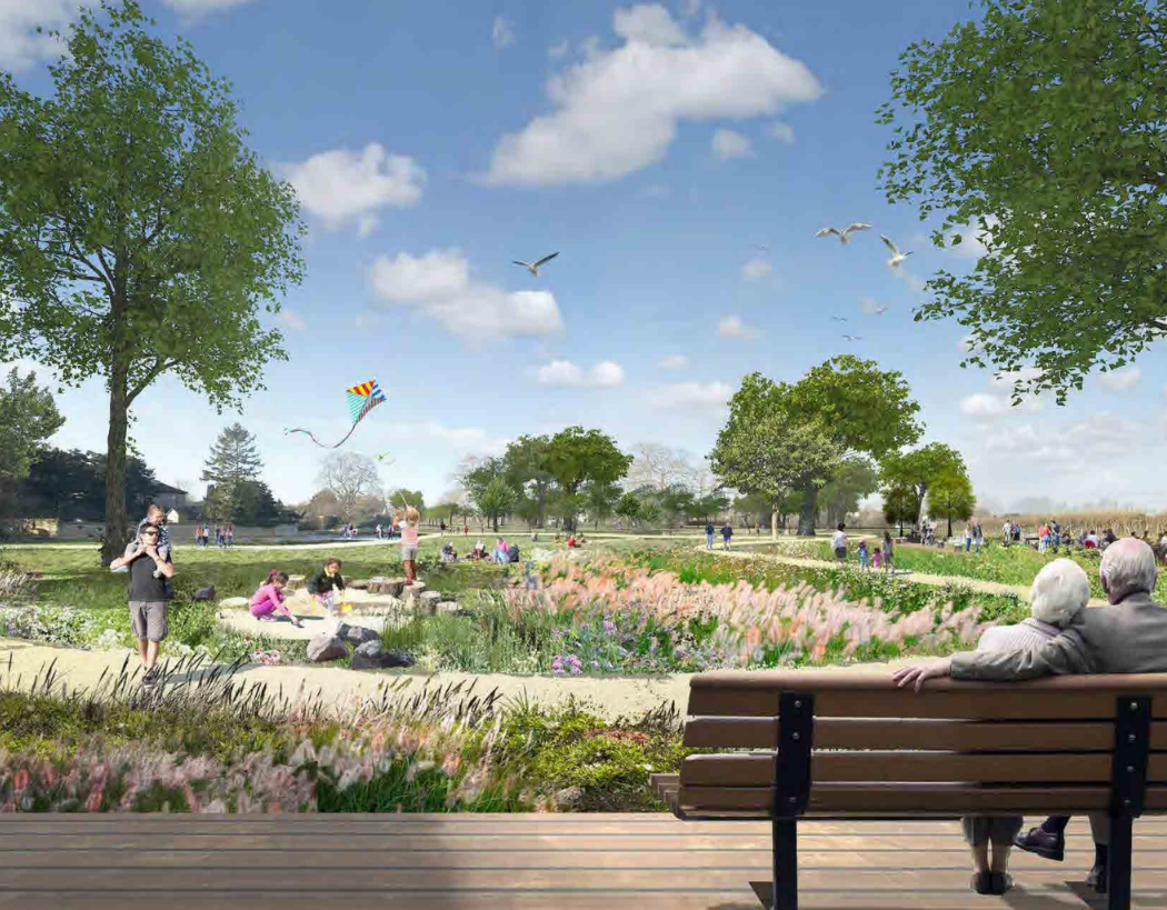 Depiction of completed integrated retirement community