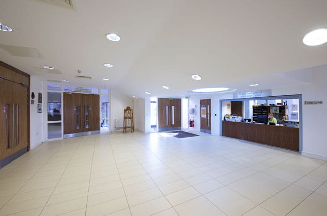 Didcot Civic Centre Refurbishment interior dining hall