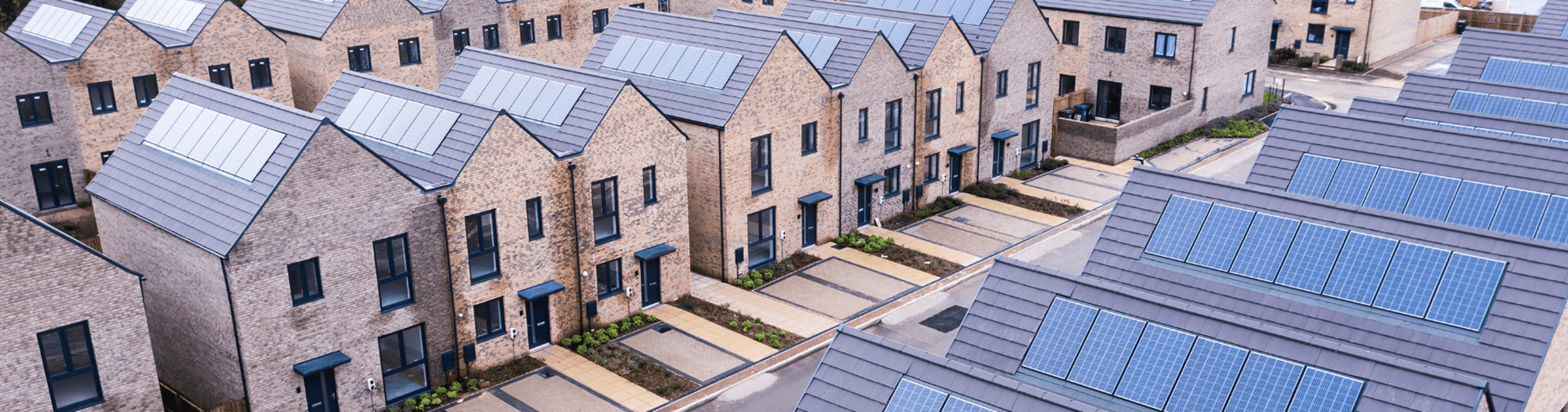 Housing with solar panels