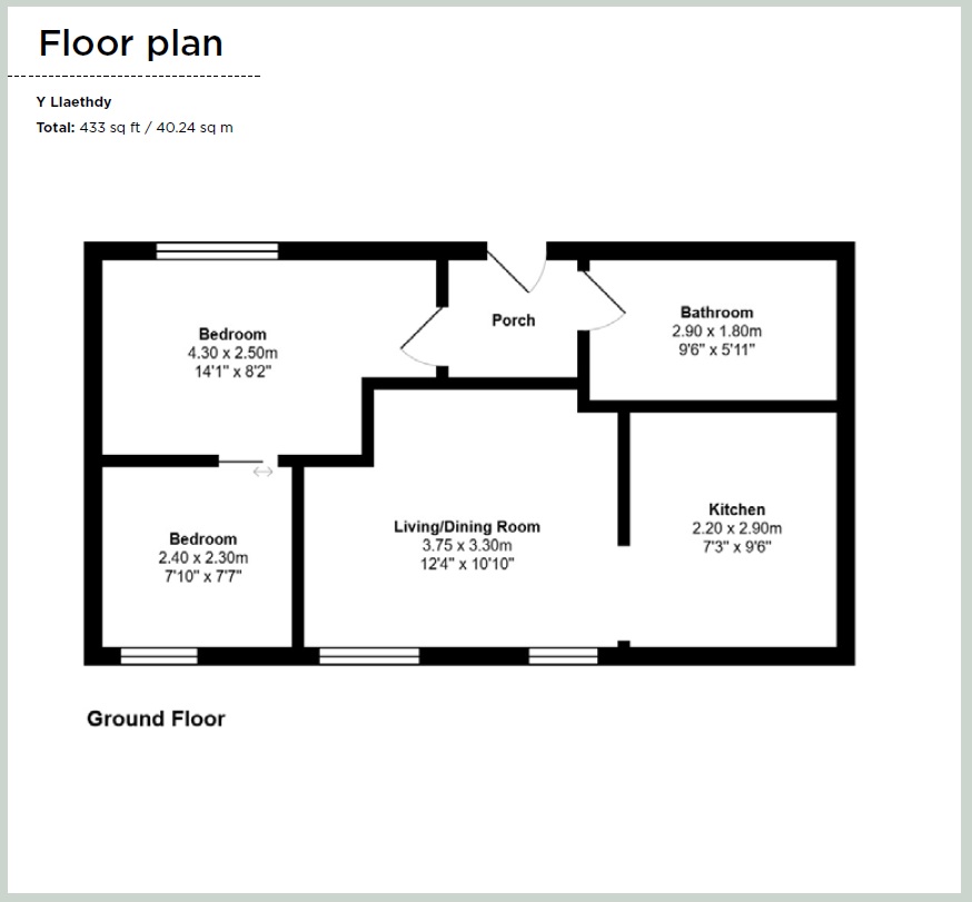 Floorplan Y Llaethdy