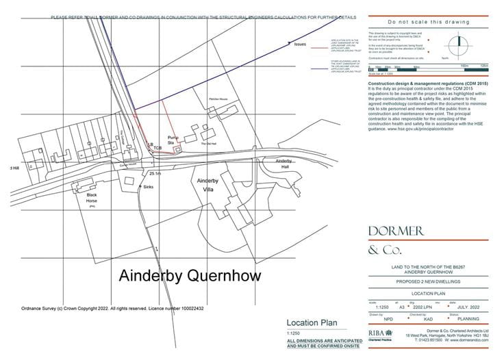  bedroom development plot, Land To The North Of The B6267, Ainderby Quernhow YO7 - Sold